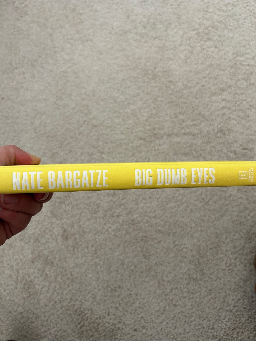 Nate Bargatze "Big Dumb Eyes" — Yellow Hardcover Book